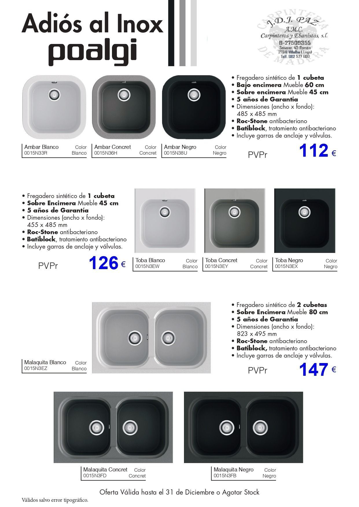 Hay muchos tipos diferentes de lavabos en este anuncio.