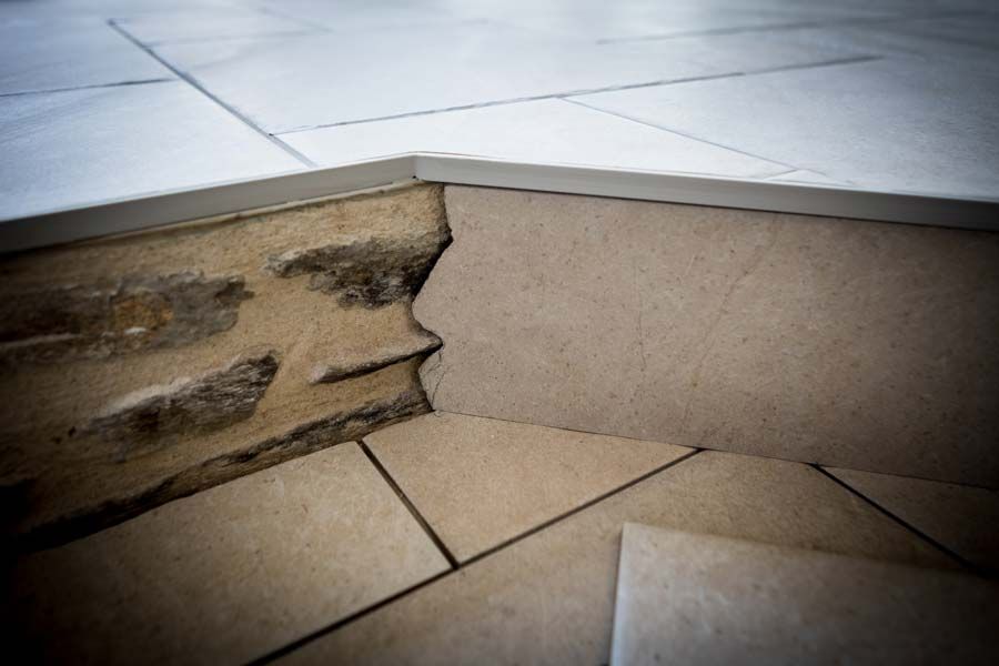 Trois types de carrelages différents