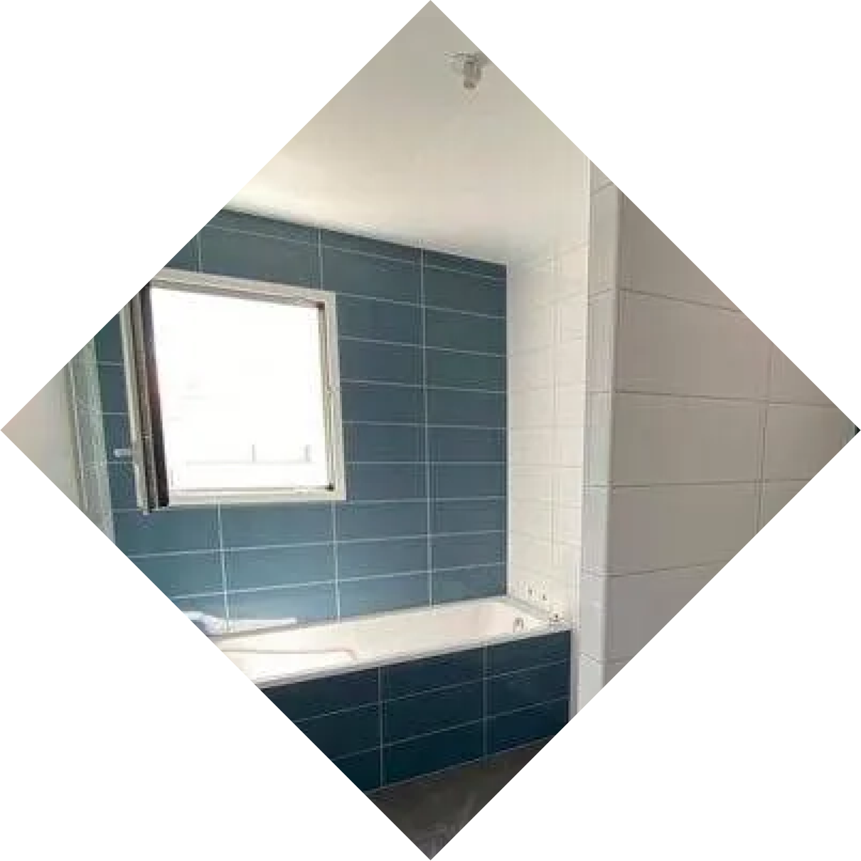 Chantier de salle de bains neuve