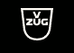 Weisses „V ZUG“-Logo auf schwarzem Hintergrund, innerhalb einer Schildform.