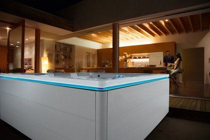 Un spa sur une terrasse