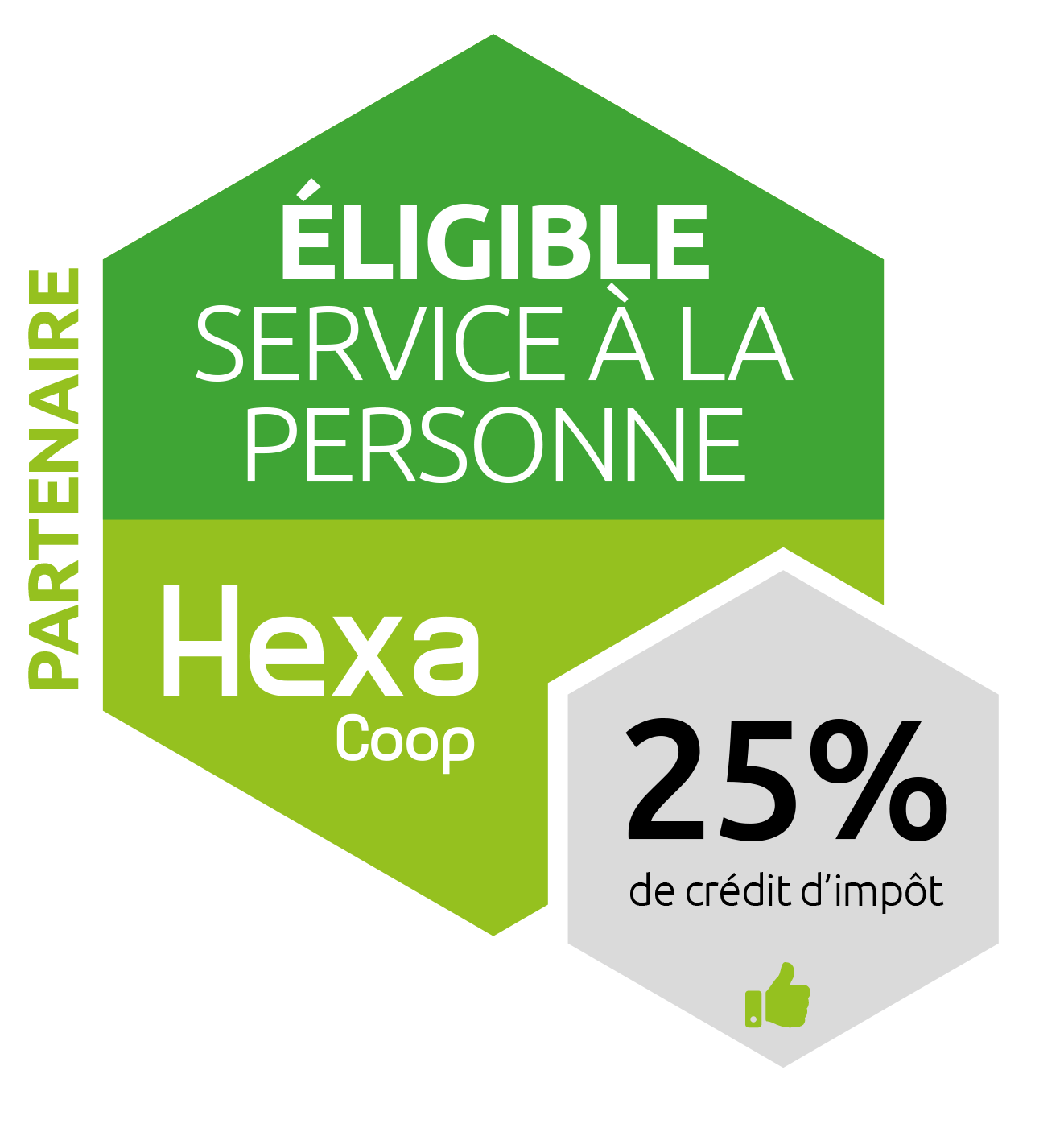 Logo de notre partenaire Hexa Coop 25%