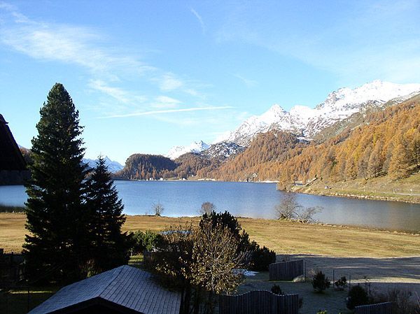 Aussicht Silsersee - Hotel Chesa Grischa in Sils-Baselgia