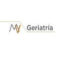 Logotipo con monograma “MV” y “Geriatría” en texto.