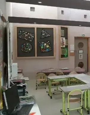 Salle de classe refaite à neuf