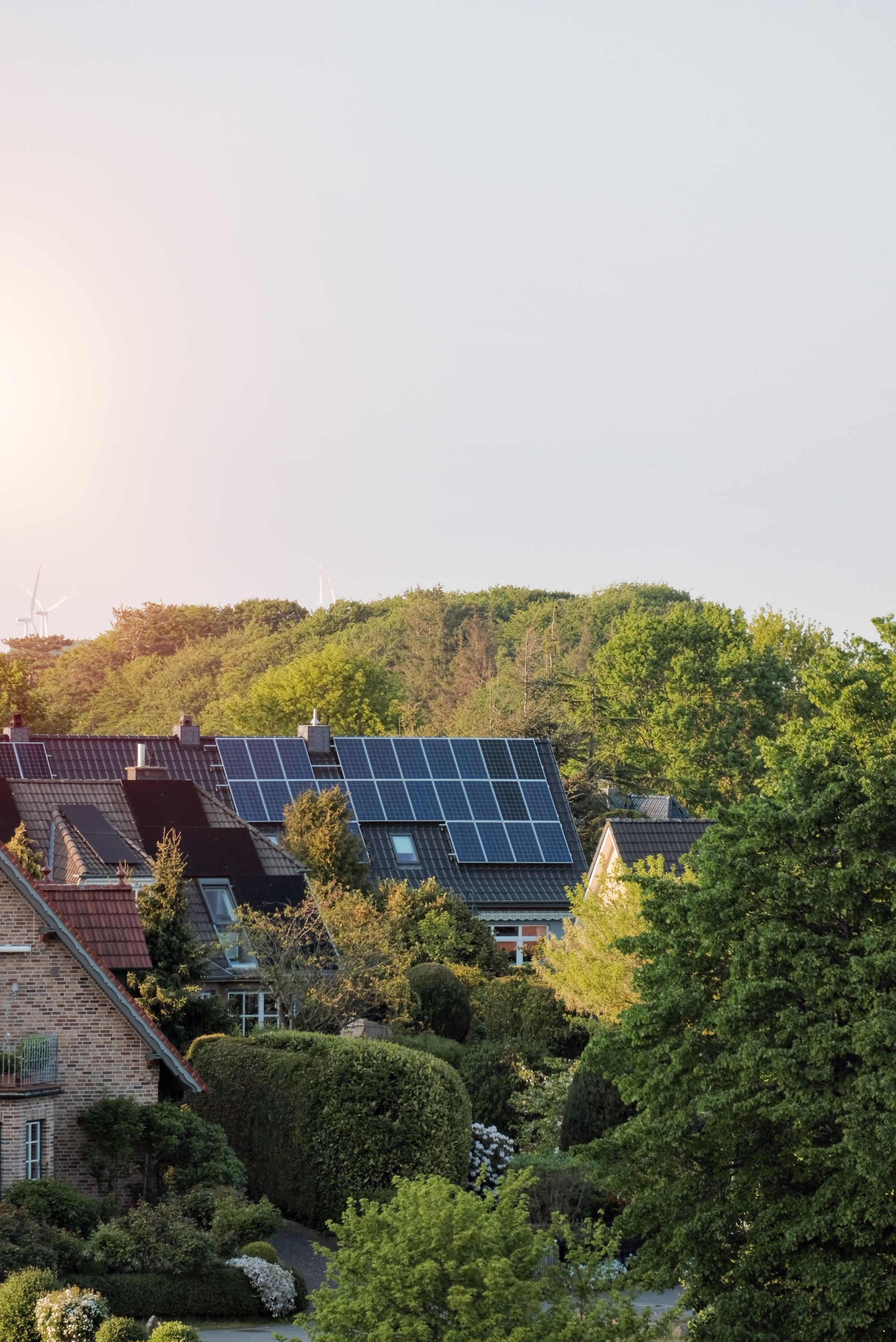 Habitations avec panneaux solaires
