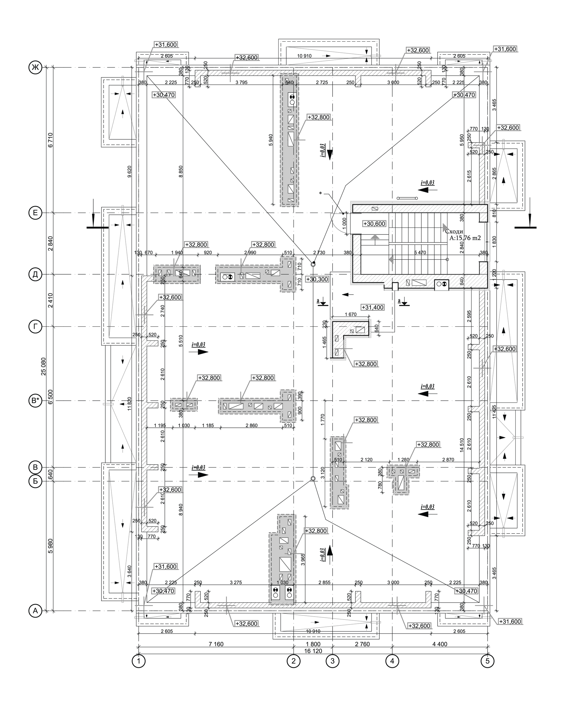 Structure de bâtiment sur plan