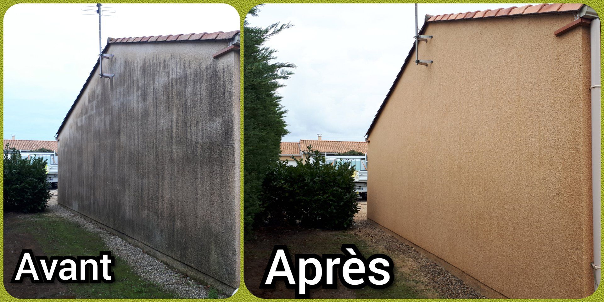 Photos montage d'un ravalement de façade avant/après