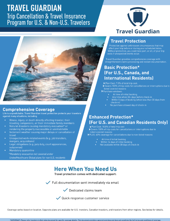 travel insurance flyer