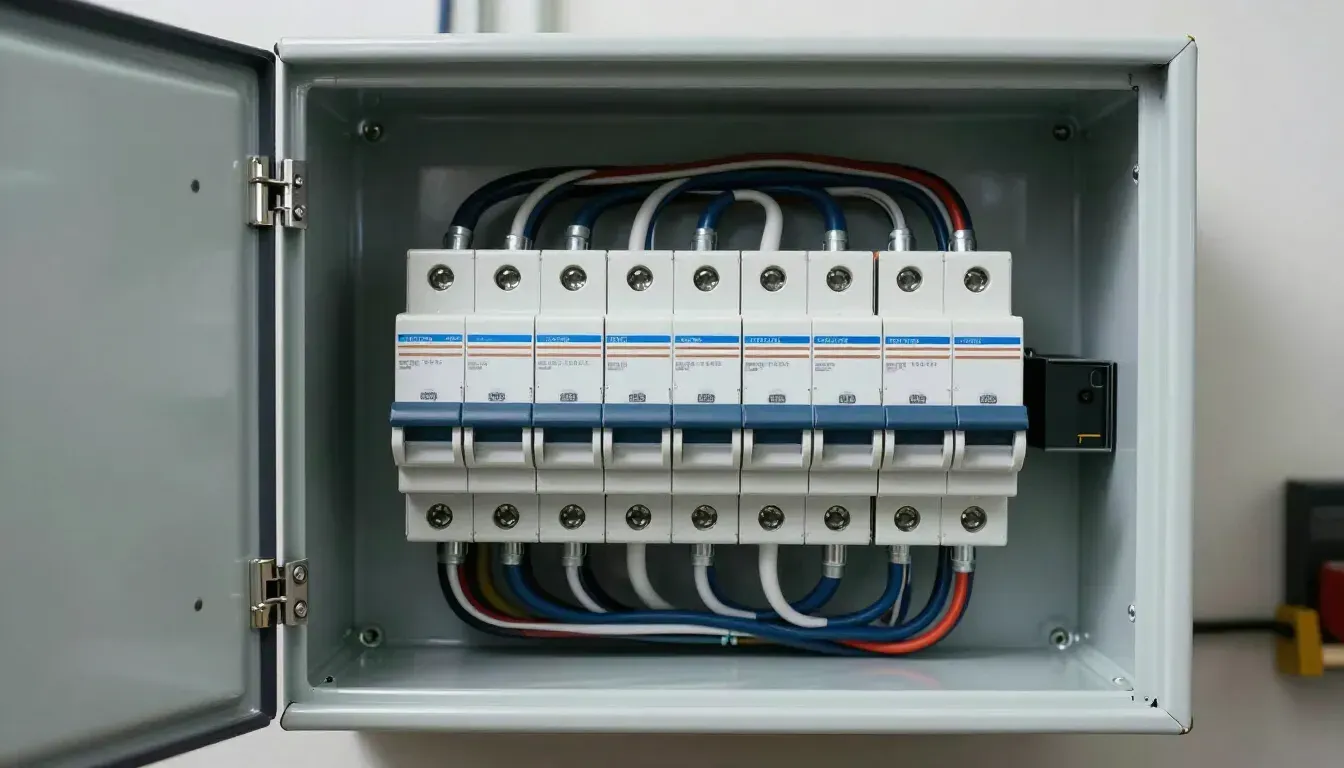 Un gran acondicionador de aire está situado en el techo de un edificio.