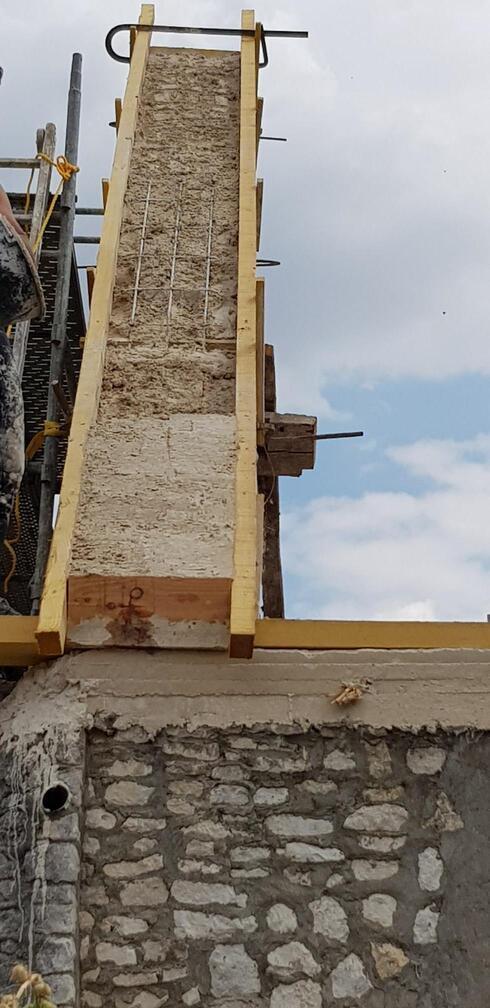 Ferme de charpente posée