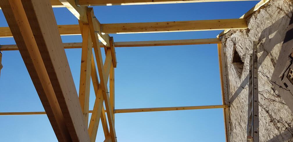 Charpente installée de dessous 2