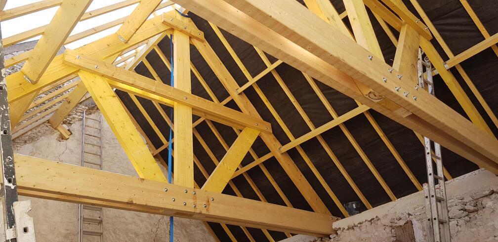 Charpente installée de l'intérieur 2