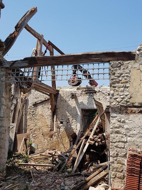 Toiture en cours de rénovation