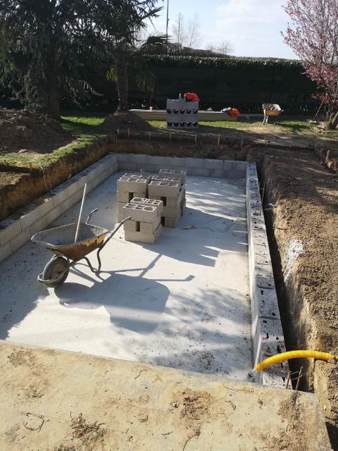 Création murs de piscine