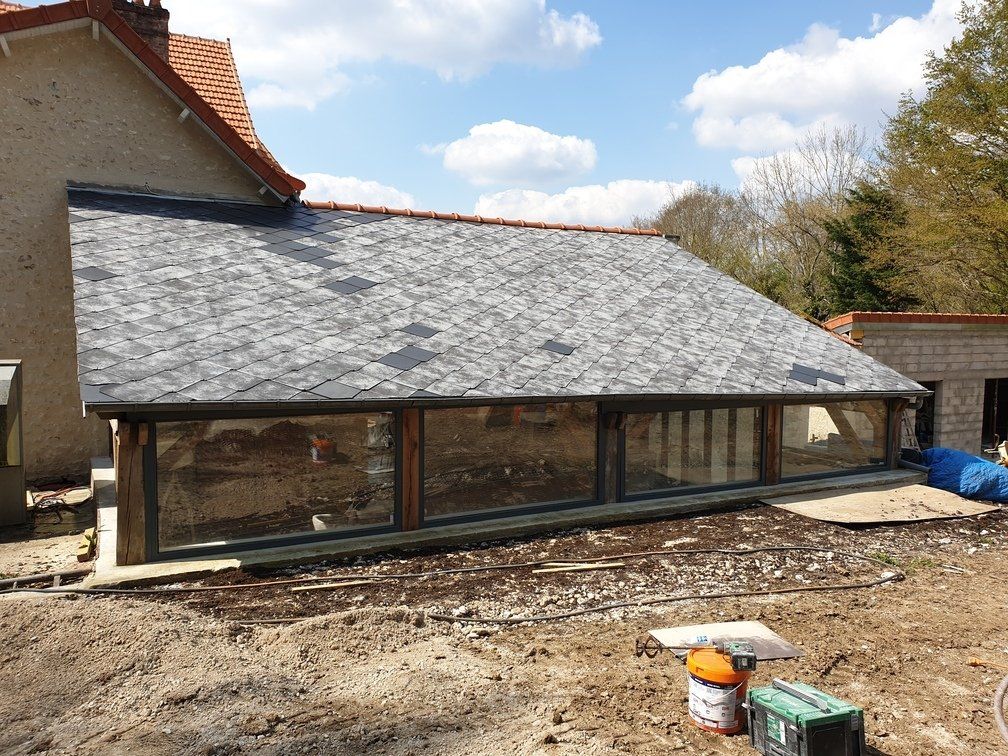 Toiture véranda avec mousse