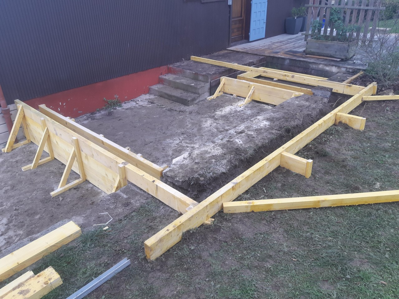 Préparation terrasse isolée