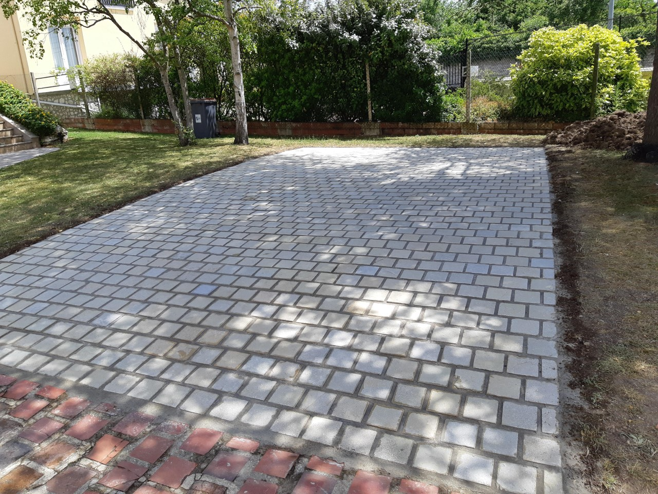 Pose de pavés terminée 3