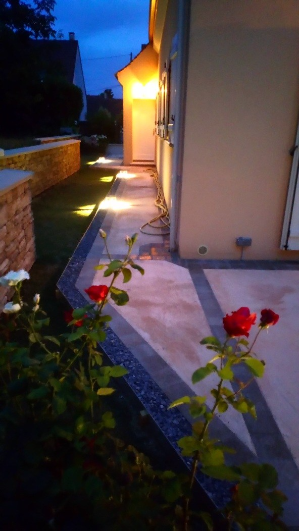 Contour de maison de nuit