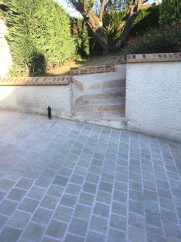 Pose de pavés terminée 5