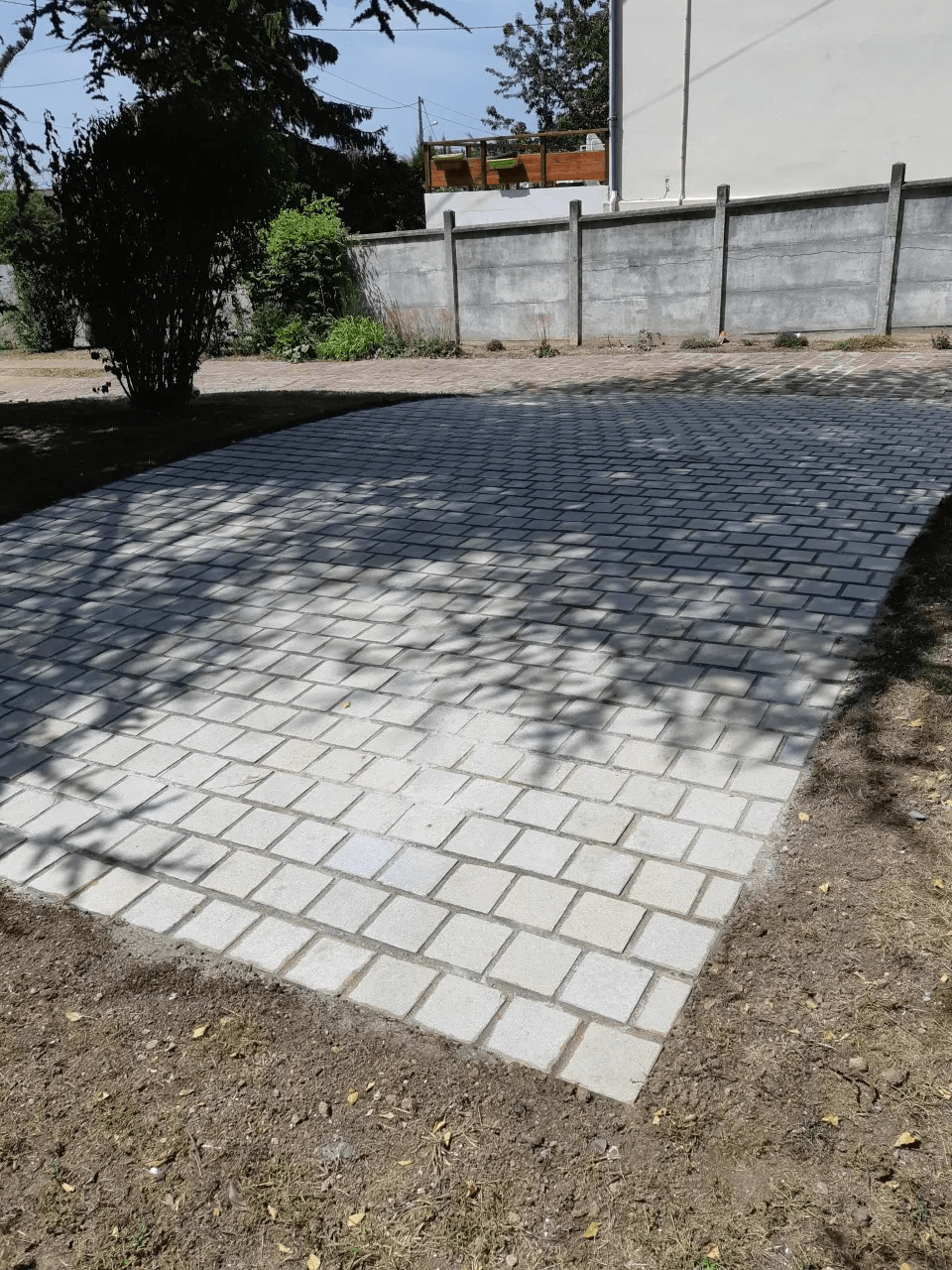 Pose de pavés terminée 2