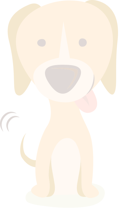 Illustration de chien tirant la langue.