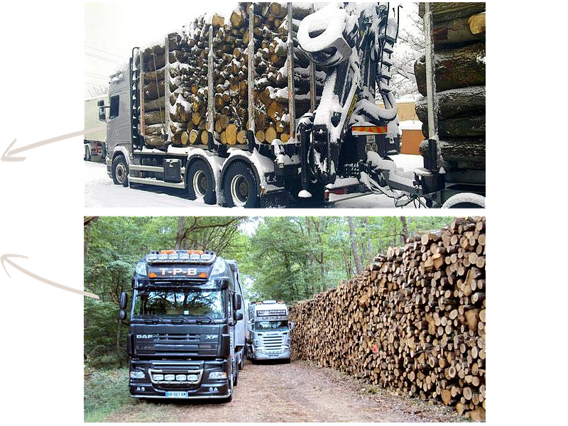 Transport de bois de chauffage