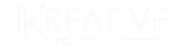 Un logotipo para una peluquería llamada Kreative Peluqueria & Estetica.