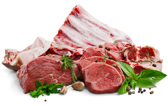 Différents morceaux de viandes