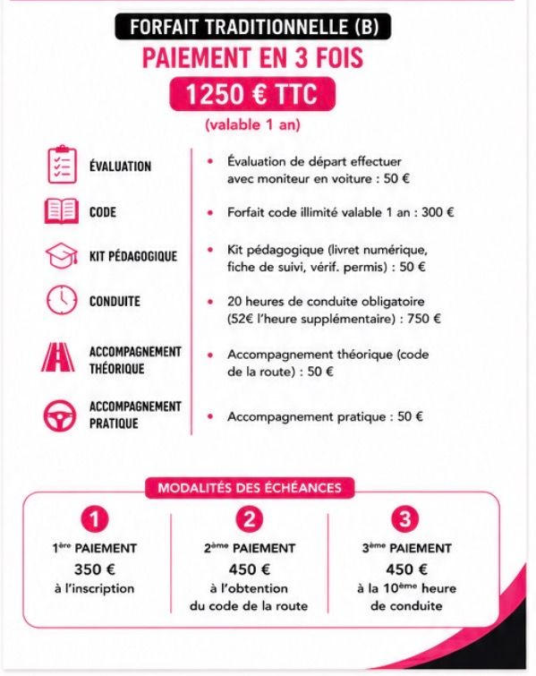 Forfait conduite