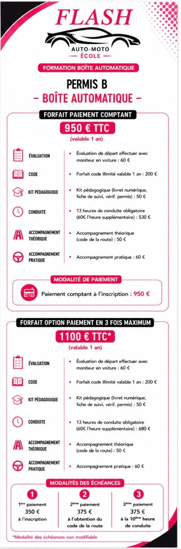 Forfait conduite