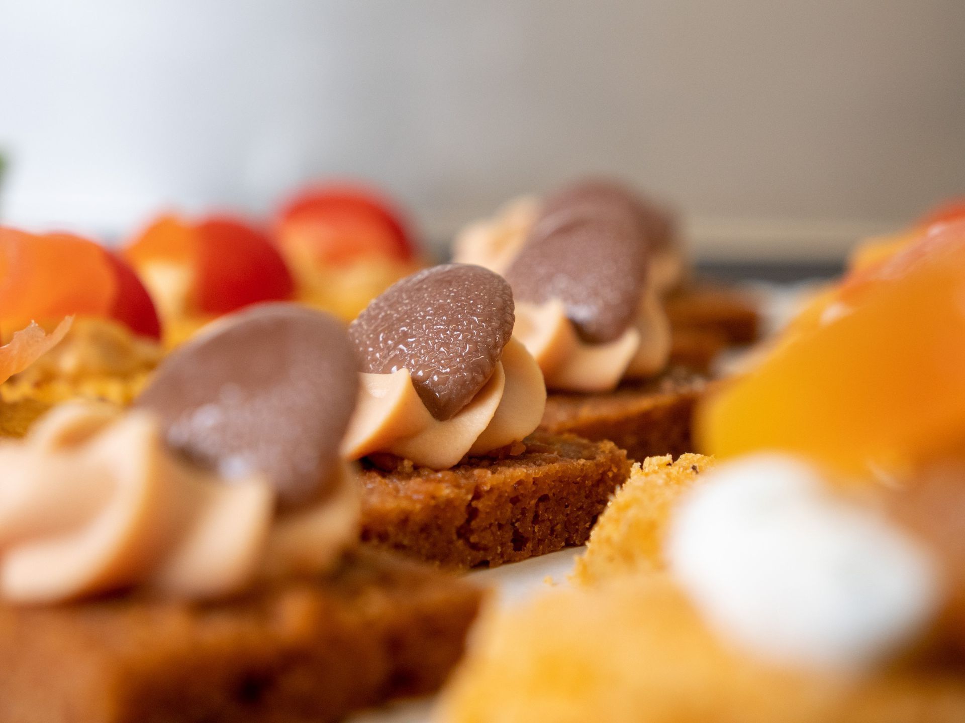 Desserts au chocolat vus en perspective