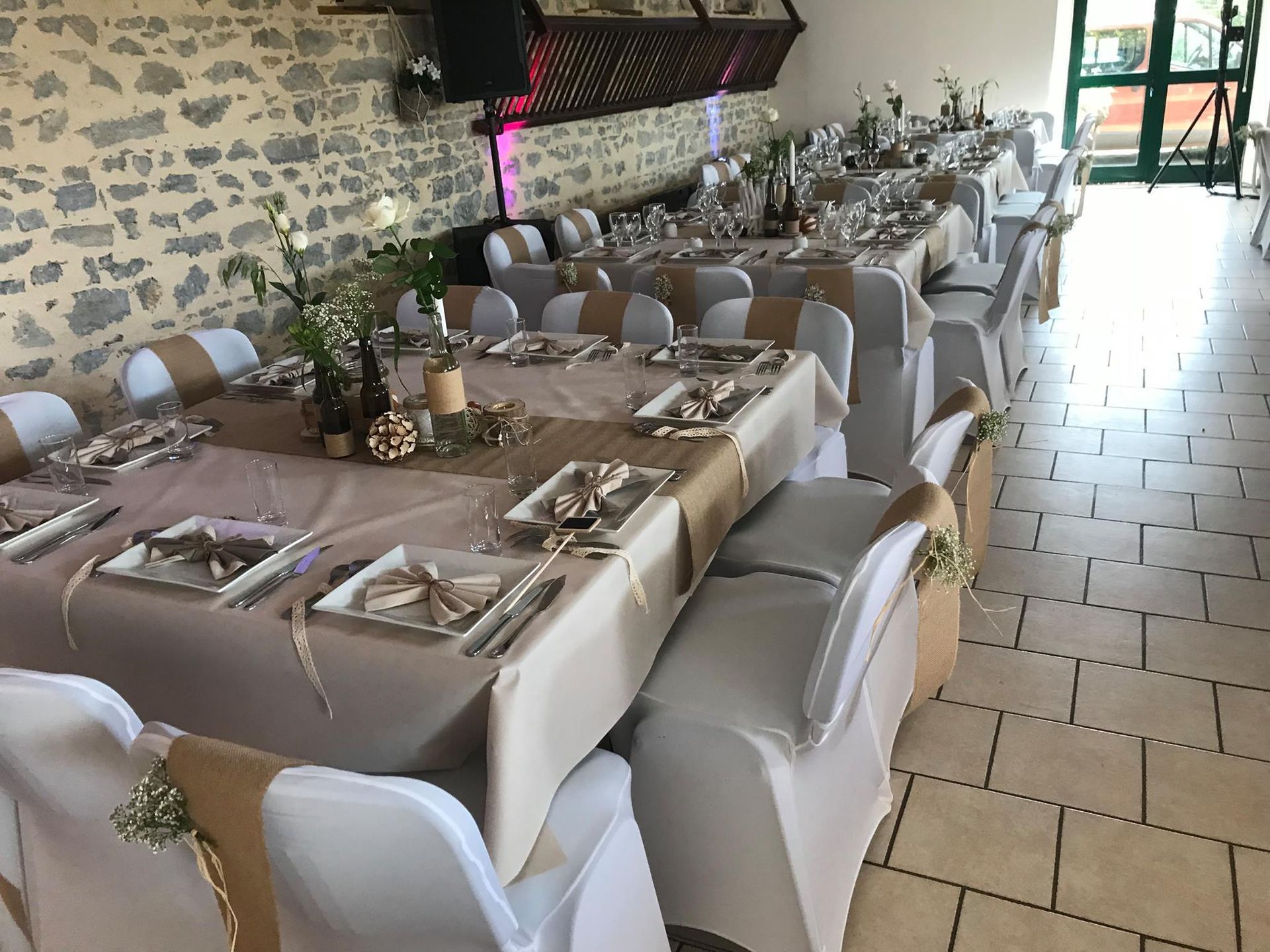 Salle de restauration pour un événement