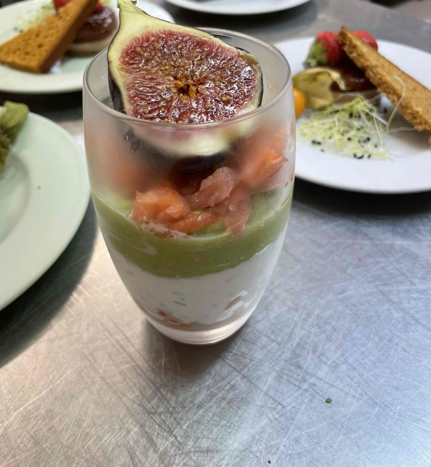 Composition sucrée : verrine à base de figue