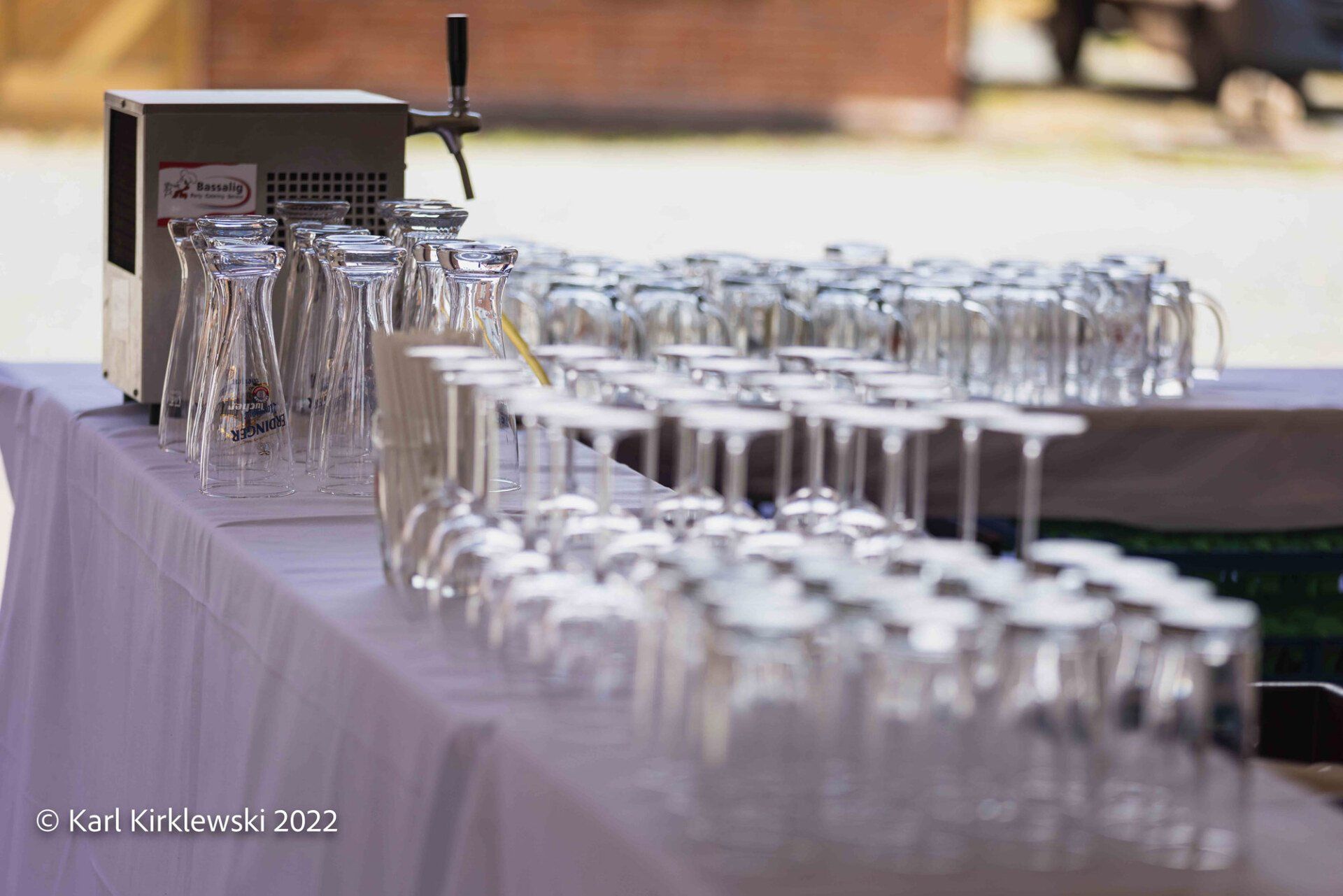 Saubere Gläser der Bassalig Catering GmbH