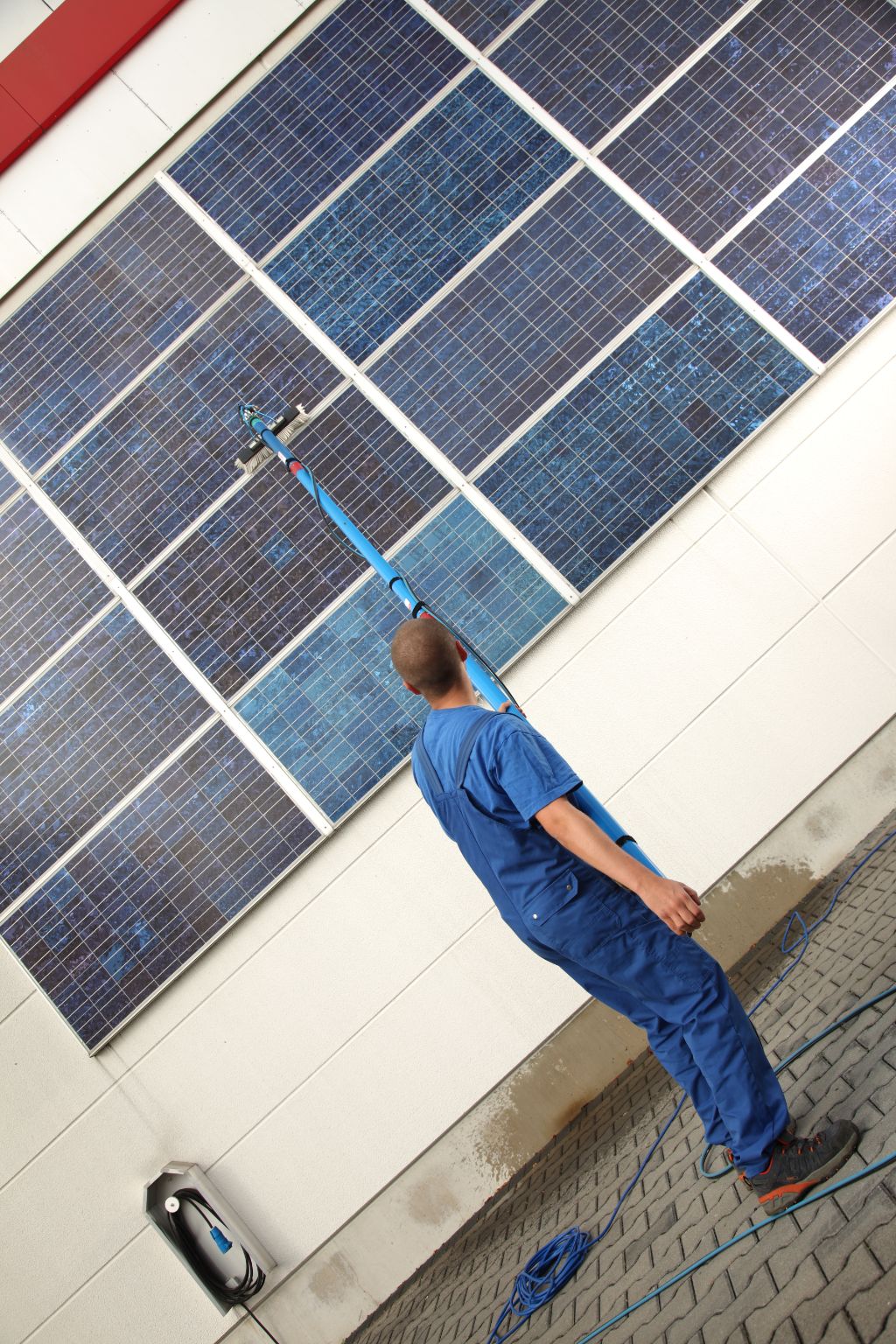 Reinigung einer Photovoltaikanlage