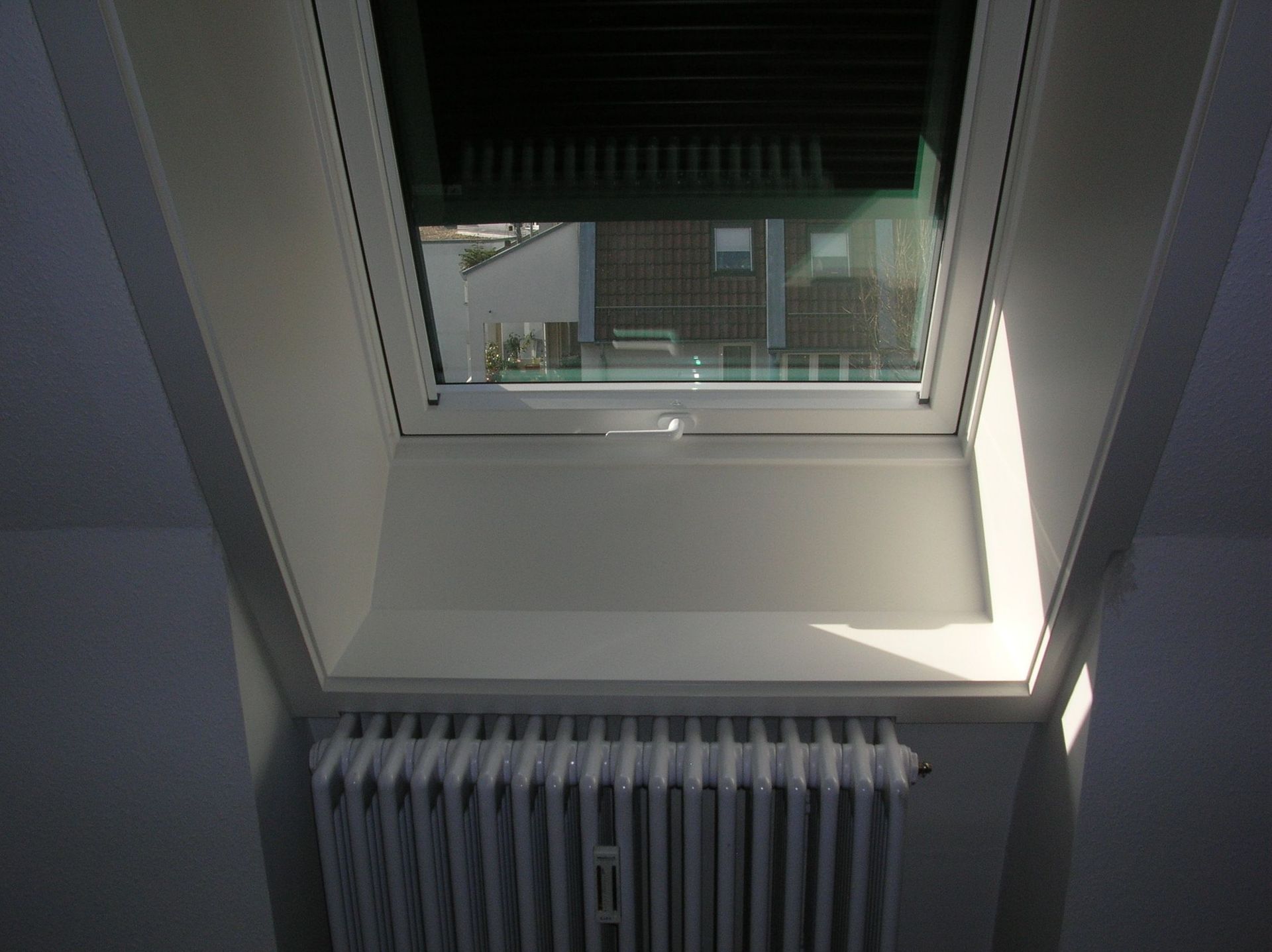 Dachfensterbereich vor der Renovierung