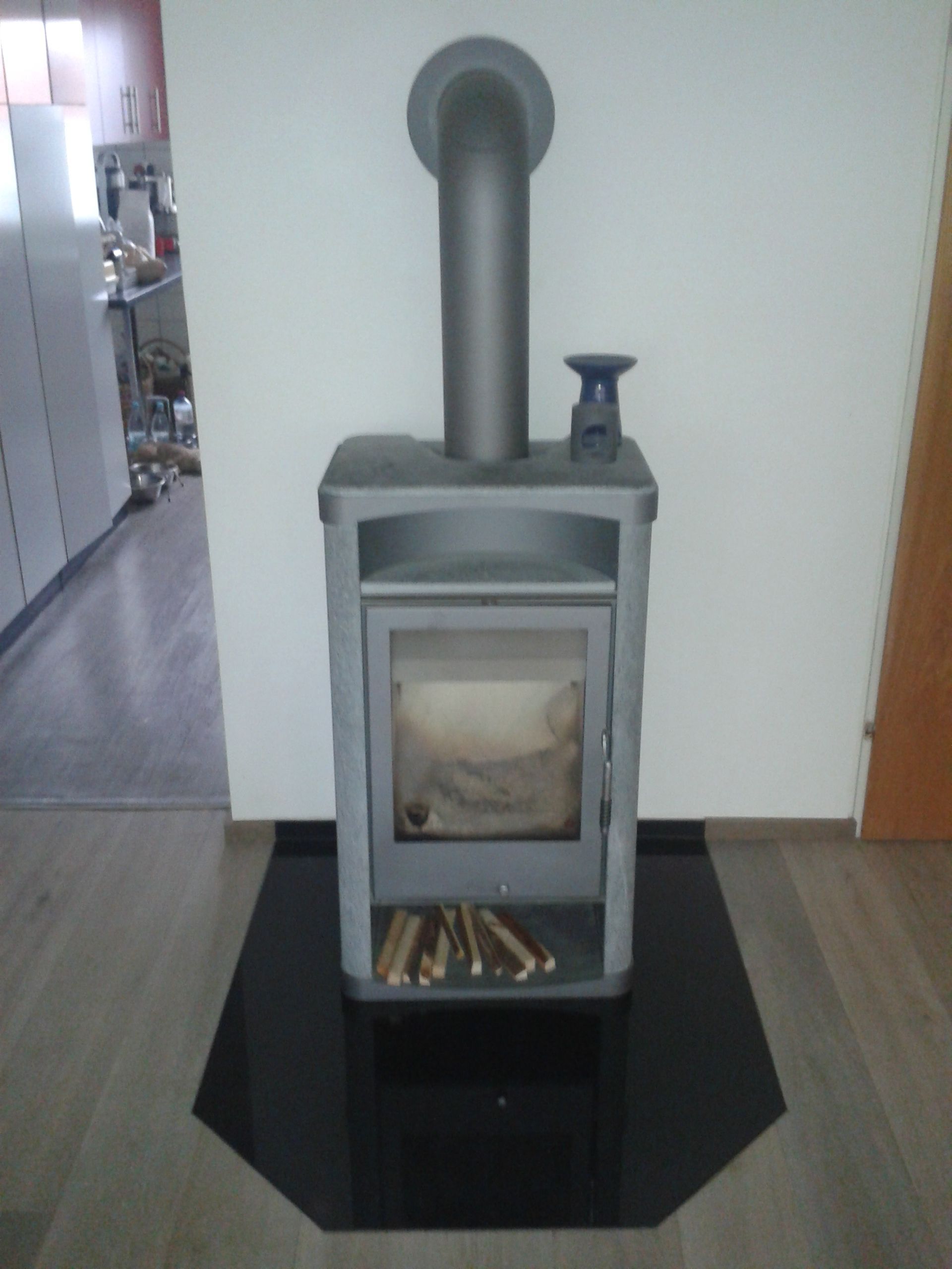 Kamin auf Ofenplatte