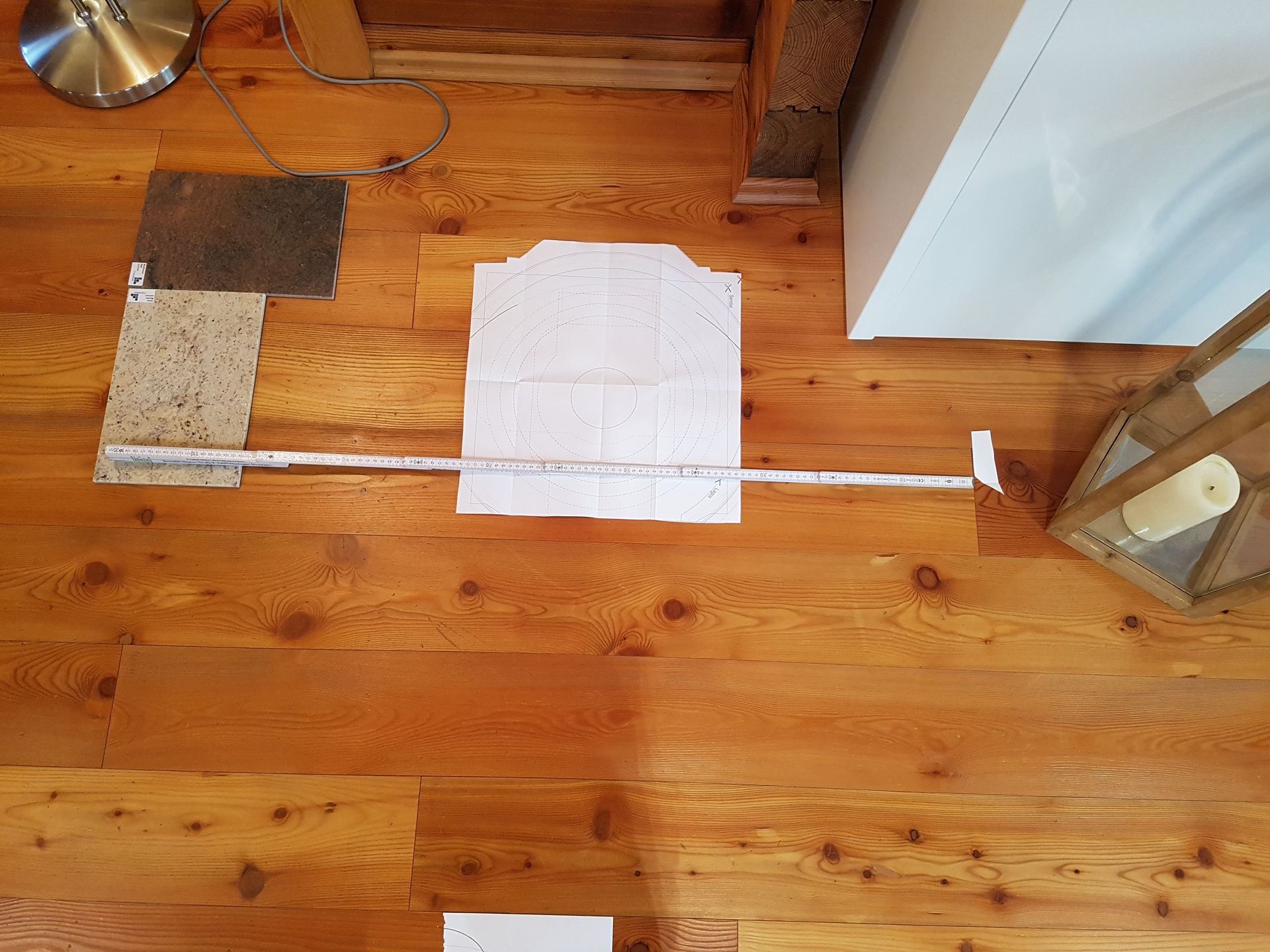 Plan für Ofenplatten und Materialbeispiele