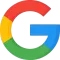 Un logotipo colorido de Google sobre un fondo blanco.
