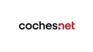 Logotipo de coches.net en texto negro y rojo sobre fondo blanco.