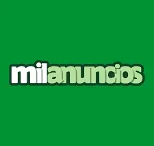Logotipo blanco de “milanuncios” sobre fondo verde