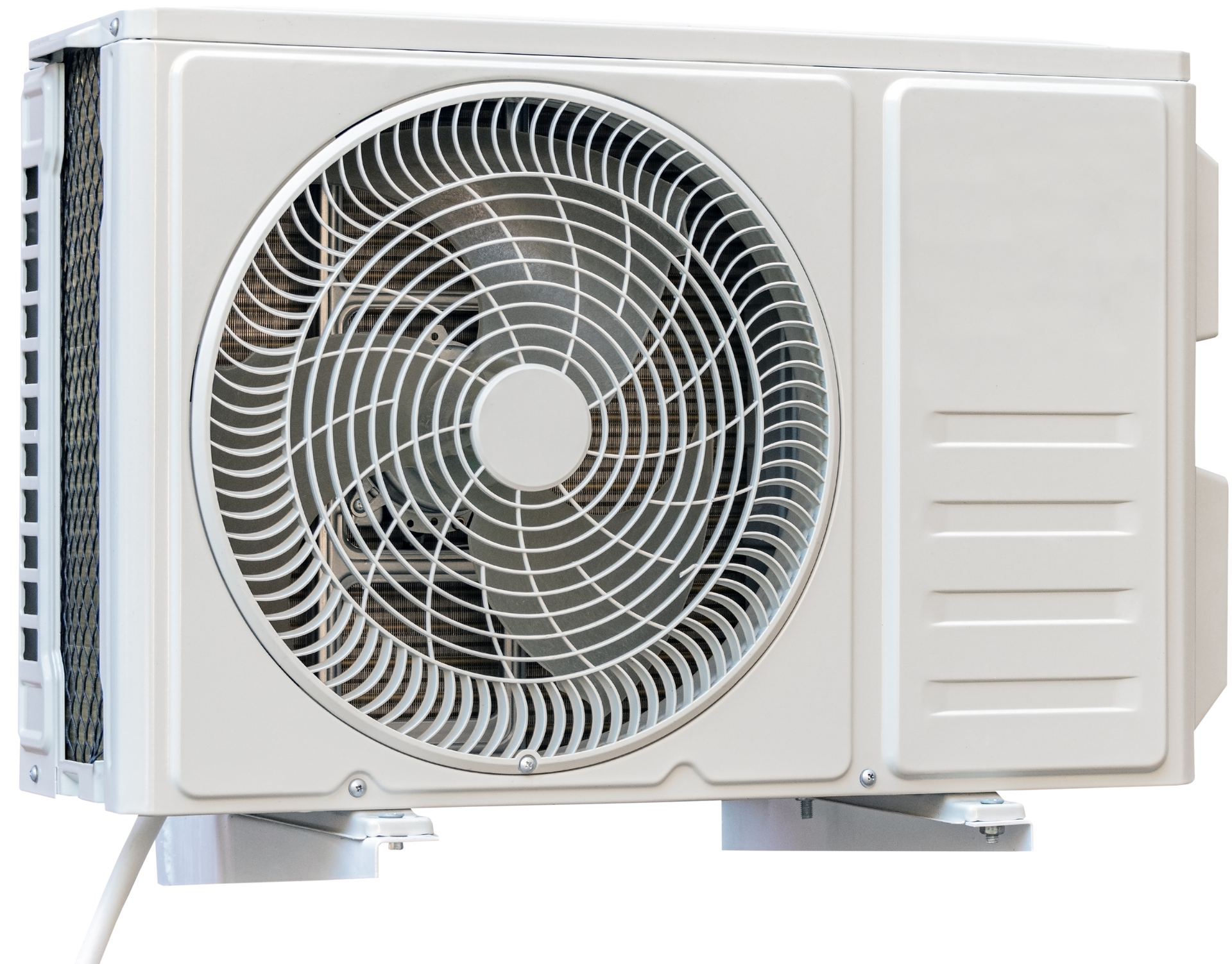 Une pompe à chaleur blanche