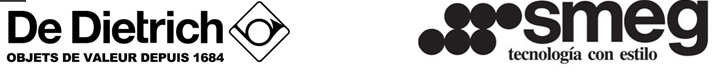 Logotipos para las marcas De Dietrich y Smeg.