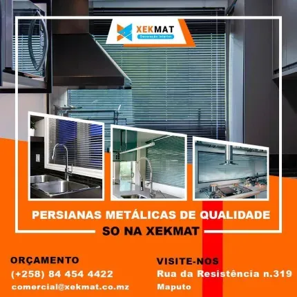 Um anúncio de persianas metálicas de qualidade apenas no xkmat