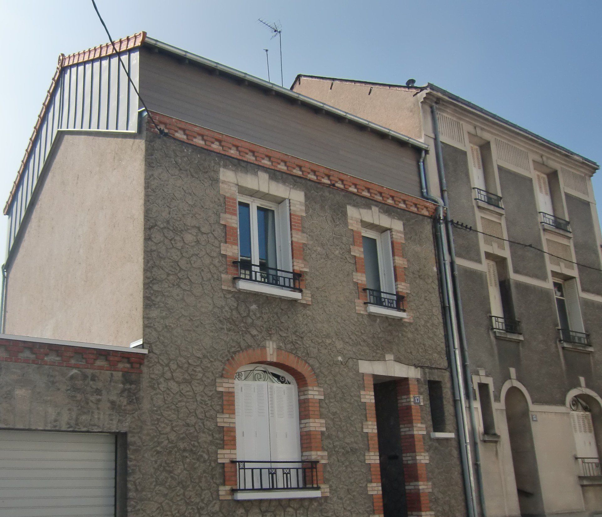 Surélévation d'une maison en centre ville