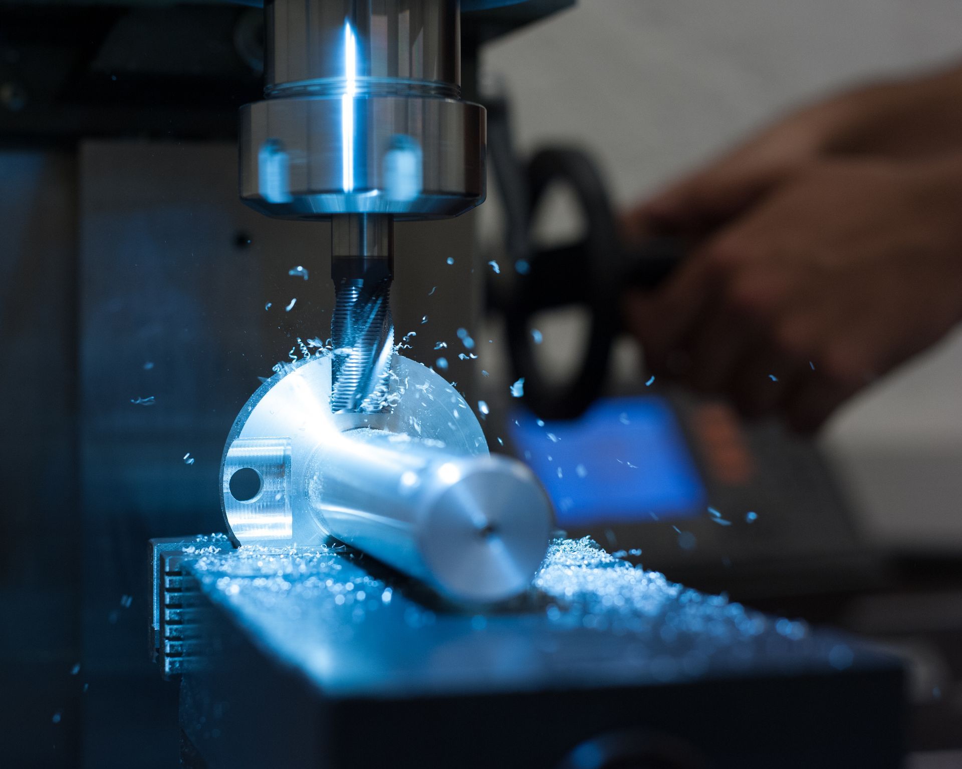 Fraisage d'une pièce d'aluminium