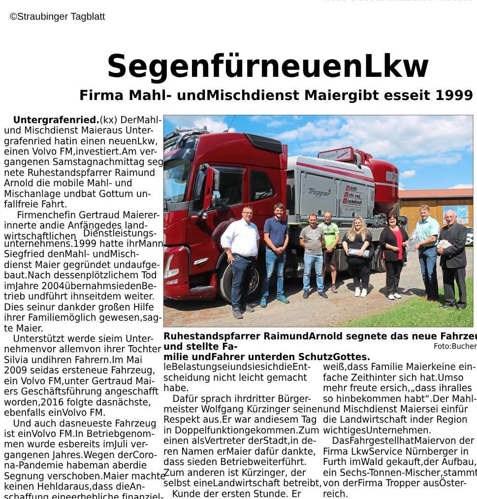 Mahl- und Mischdienst GmbH Gertraud MAIER, Mischer auf Straße