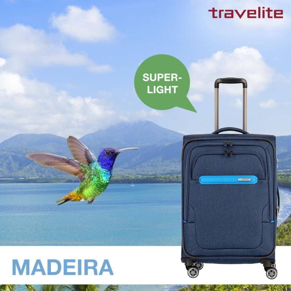 Werbung eines travelite-Koffers