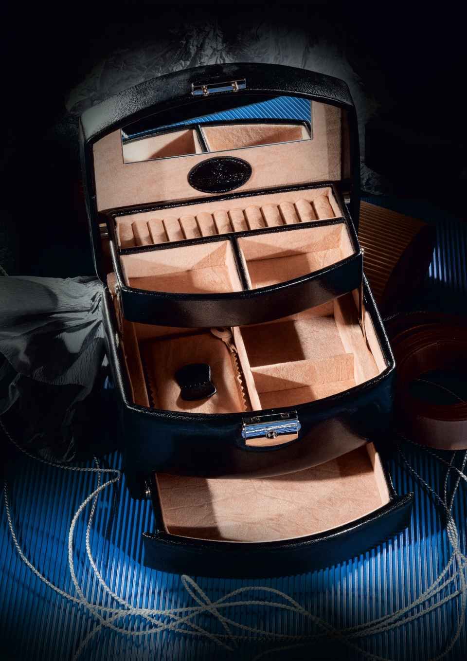 Schwarzer Schmuckkasten